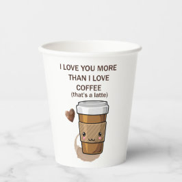 私はコーヒーよりもラテが好き 紙コップ
