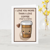 私はコーヒーよりも君が大好きだ カード (黄色い花)