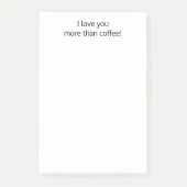 私はコーヒーよりも君の方が好きだおもしろいパーソナライズされた ポストイット (正面)