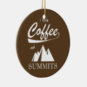 私はコーヒーをサミットに出す セラミックオーナメント (右)