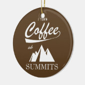私はコーヒーをサミットに出す セラミックオーナメント (左)