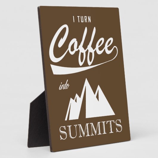 私はコーヒーをサミットに出す フォトプラーク (側面)