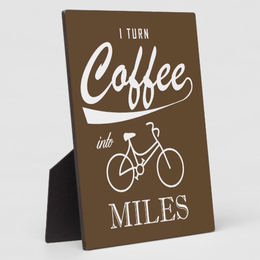 私はコーヒーをマイルに変える フォトプラーク (側面)