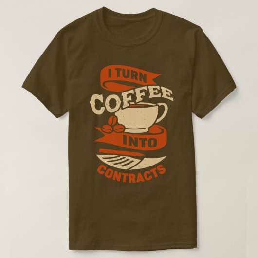 私はコーヒーを契約ギフトに変える Tシャツ (デザイン正面)