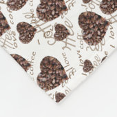 私はコーヒーを愛します!! フリースブランケット (角)