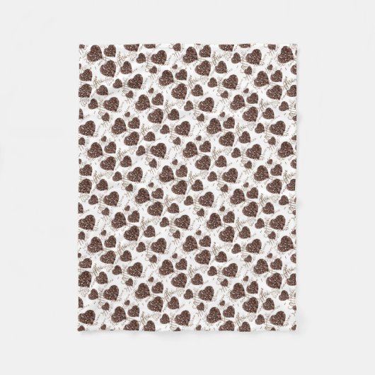 私はコーヒーを愛します!! フリースブランケット (正面)