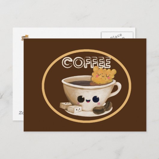 私はコーヒーを愛します ポストカード (正面/裏面)