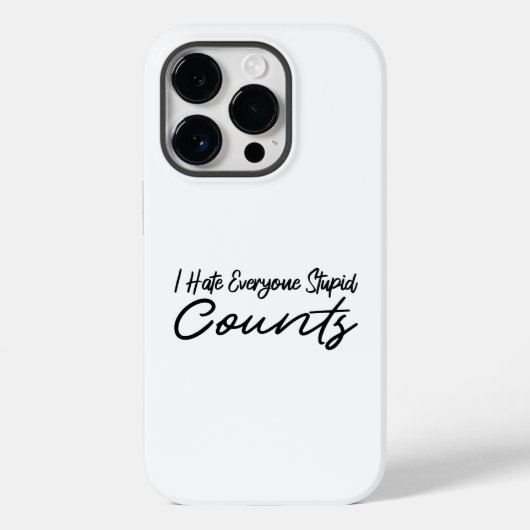 私はコーヒーを数える愚かな人はみんな嫌いだ Case-Mate iPhoneケース (裏面)