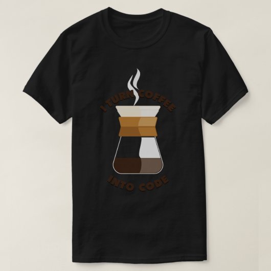 私はコーヒーを暗号にする Tシャツ (デザイン正面)