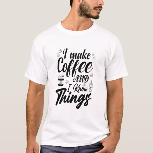 私はコーヒーを淹れます Tシャツ (正面)