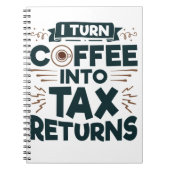私はコーヒーを確定申告経理担当者に変える ノートブック (正面)