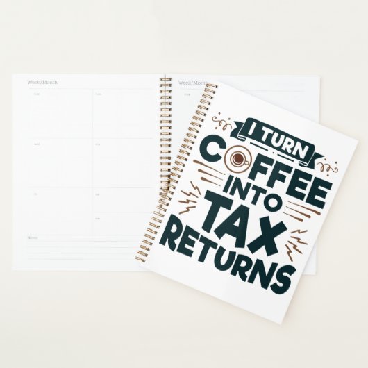 私はコーヒーを確定申告経理担当者に変える プランナー手帳 (ディスプレー)