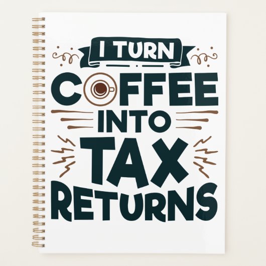 私はコーヒーを確定申告経理担当者に変える プランナー手帳 (正面)