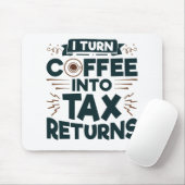 私はコーヒーを確定申告経理担当者に変える マウスパッド (マウス)