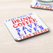 私はコーヒーを飲みたい コースター (左側)