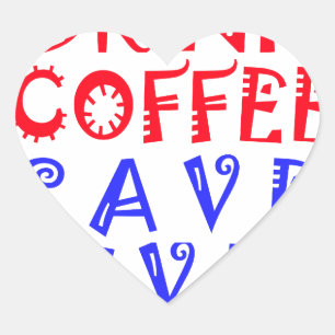 私はコーヒーを飲みたい ハートシール