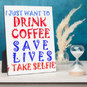私はコーヒーを飲みたい フォトプラーク (側面)