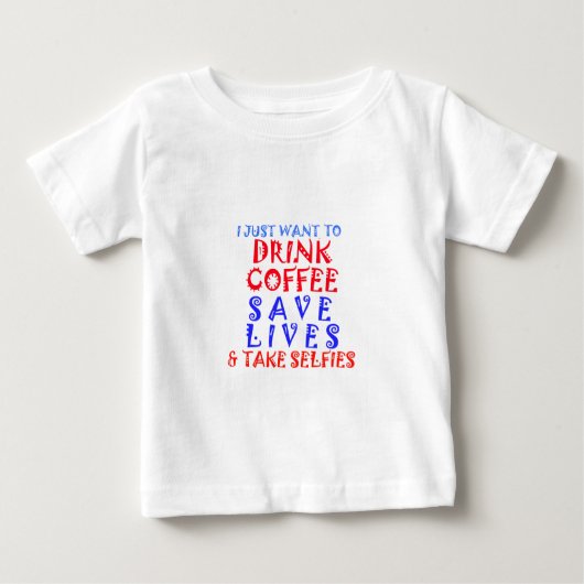 私はコーヒーを飲みたい ベビーTシャツ (正面)