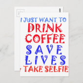 私はコーヒーを飲みたい ポストカード (正面/裏面)