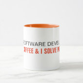 私はコーヒーを飲み、問題を解決 – 開発者 マグカップ (中央)