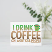 私はコーヒーを飲むので、人を殺さない ポストカード (スタンド正面)