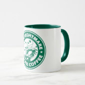 私はコーヒーを飲む前の悪夢である マグカップ (正面右)