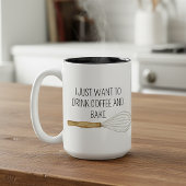 私はコーヒーを飲んで水色を焼きたいだけだ ツートーンマグカップ