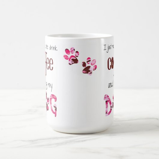私はコーヒーを飲んで犬を抱きしめたい コーヒーマグカップ (中央)