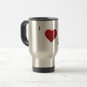 私はコーヒーを!!!愛します!。 トラベルマグ (正面左)