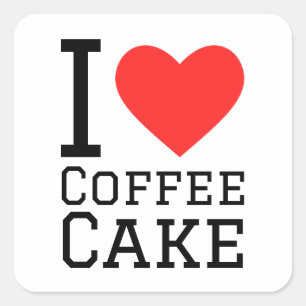 私はコーヒーケーキが大好きだ スクエアシール