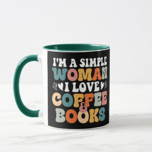 私はコーヒーシンプルと本が大好きな女性だ マグカップ