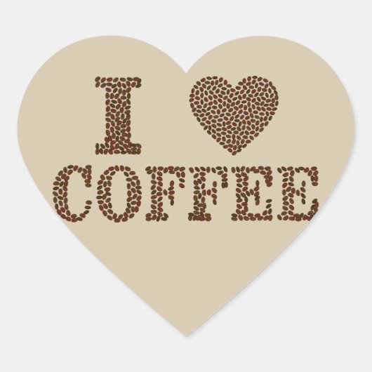 私はコーヒーシールが大好きだ ハートシール (正面)