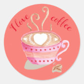 私はコーヒーシールが大好きだ ラウンドシール (正面)