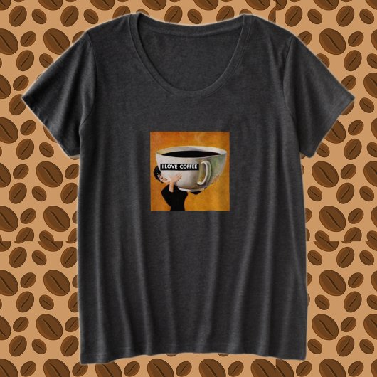 私はコーヒージャイアントマグハグ大好き Tシャツ