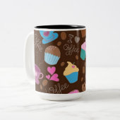 私はコーヒースイーツ&トリートマグが大好き ツートーンマグカップ (正面左)