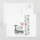 私はコーヒースプーンでの生活を測る ポストカード (正面/裏面)