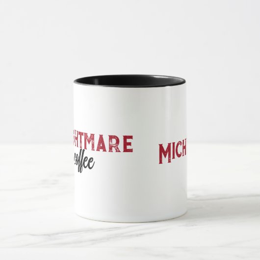 私はコーヒーハロウィーンマグの前の悪夢不気味である マグカップ (中央)
