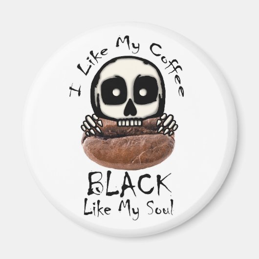 私はコーヒーブラックが好きだ マグネット (正面)