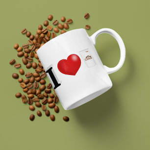 私はコーヒーブラックハーフ文字が大好き ジャンボコーヒーマグカップ