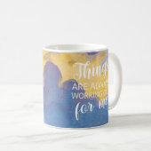 私はコーヒーマグにいつも気が付いている コーヒーマグカップ (正面右)