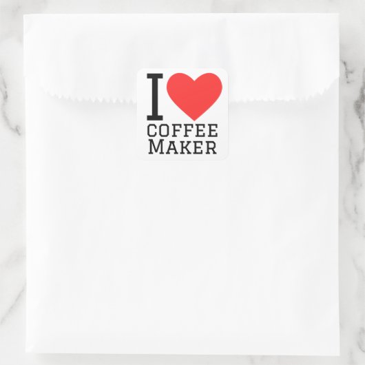 私はコーヒーメーカーが大好きだ スクエアシール (バッグ)
