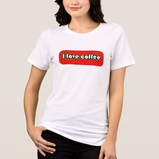 私はコーヒーモカが大好きだ トライブレンドTシャツ (正面)