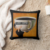 私はコーヒーレトロが大好き クッション (ブランケット)