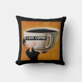 私はコーヒーレトロが大好き クッション (正面)