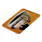 私はコーヒーレトロが大好き マグネット (左側)