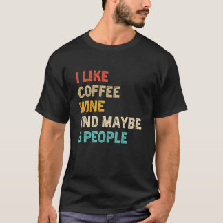 私はコーヒーワインが好きで、多分3人のヴィンテージS Tシャツ