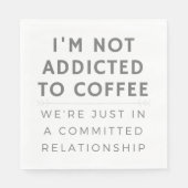 私はコーヒー中毒ではない スタンダードランチョンナプキン (正面)