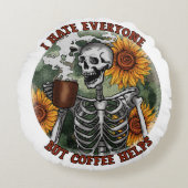 私はコーヒー以外の誰もが嫌救済い ラウンドクッション (正面)