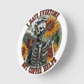 私はコーヒー以外の誰もが嫌救済い ラウンド壁時計 (傾斜)