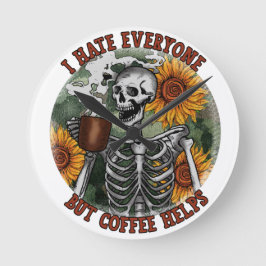 私はコーヒー以外の誰もが嫌救済い ラウンド壁時計